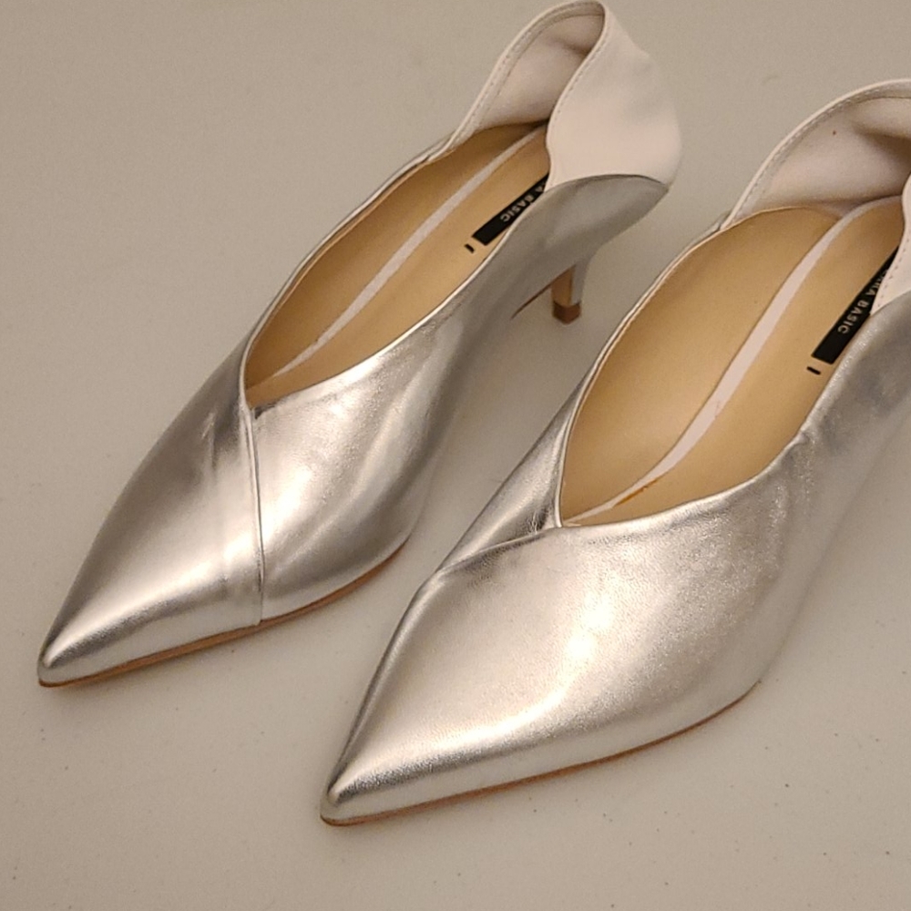 Zara Basic silver women's heal